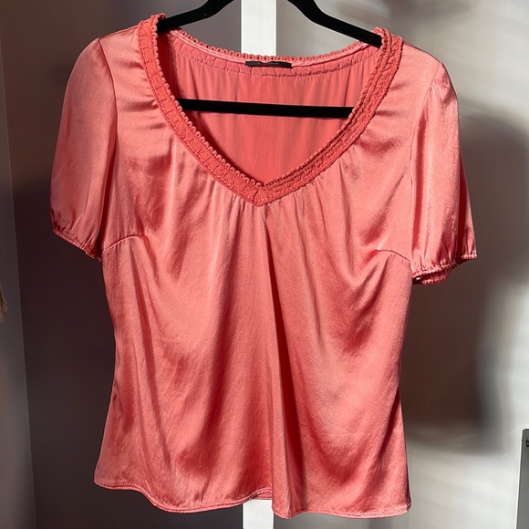 Elie Tahari Silk Blouse, Coral, Size S - Picture 1 of 8